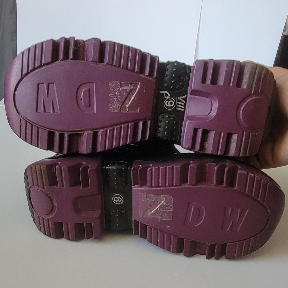 Dolls Kill Purple and Black Platform Shoes - Picture 4 of 9